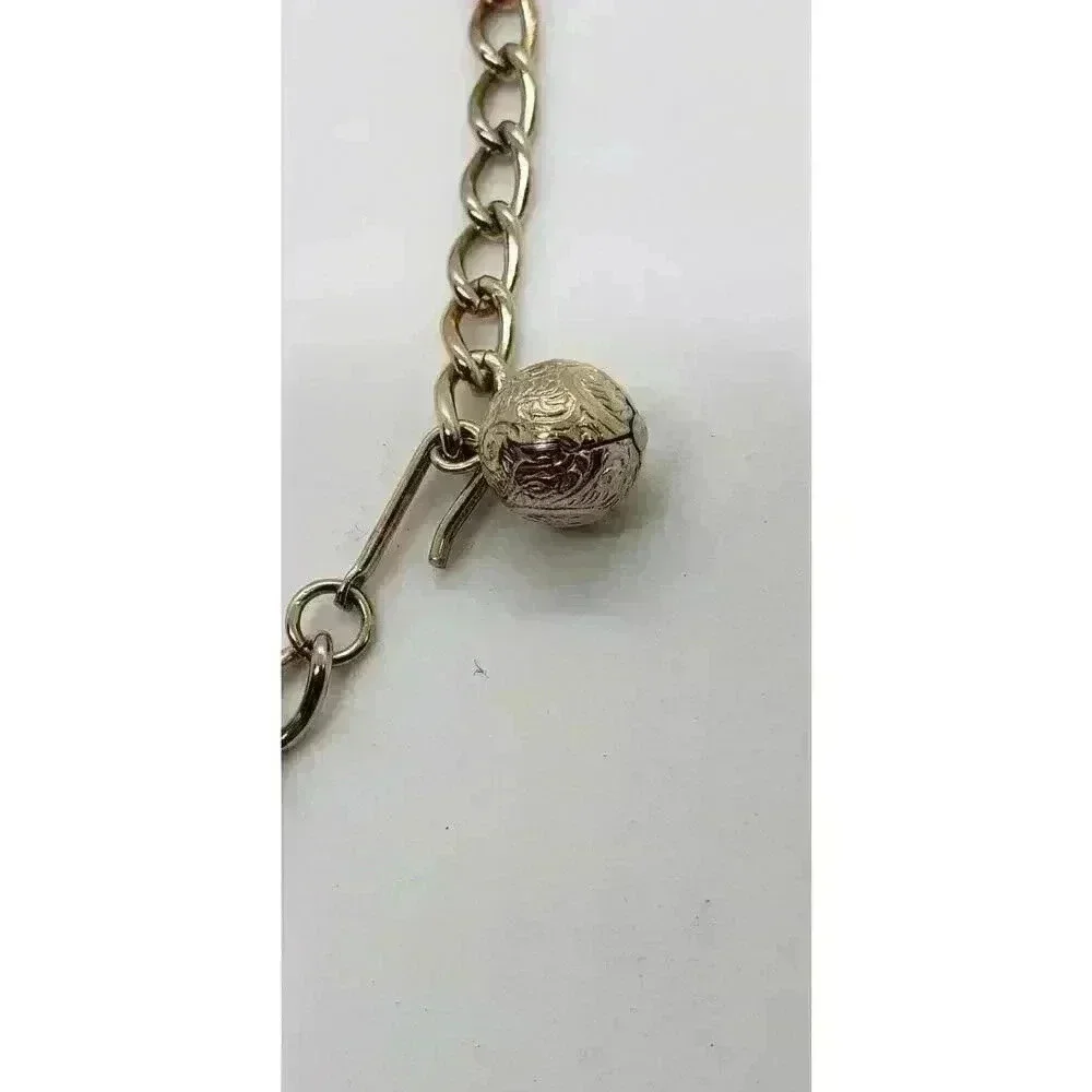 Vintage Gold Choker Necklace Railroad Style & Braided Thick Chain Chunky - Picture 3 of 12